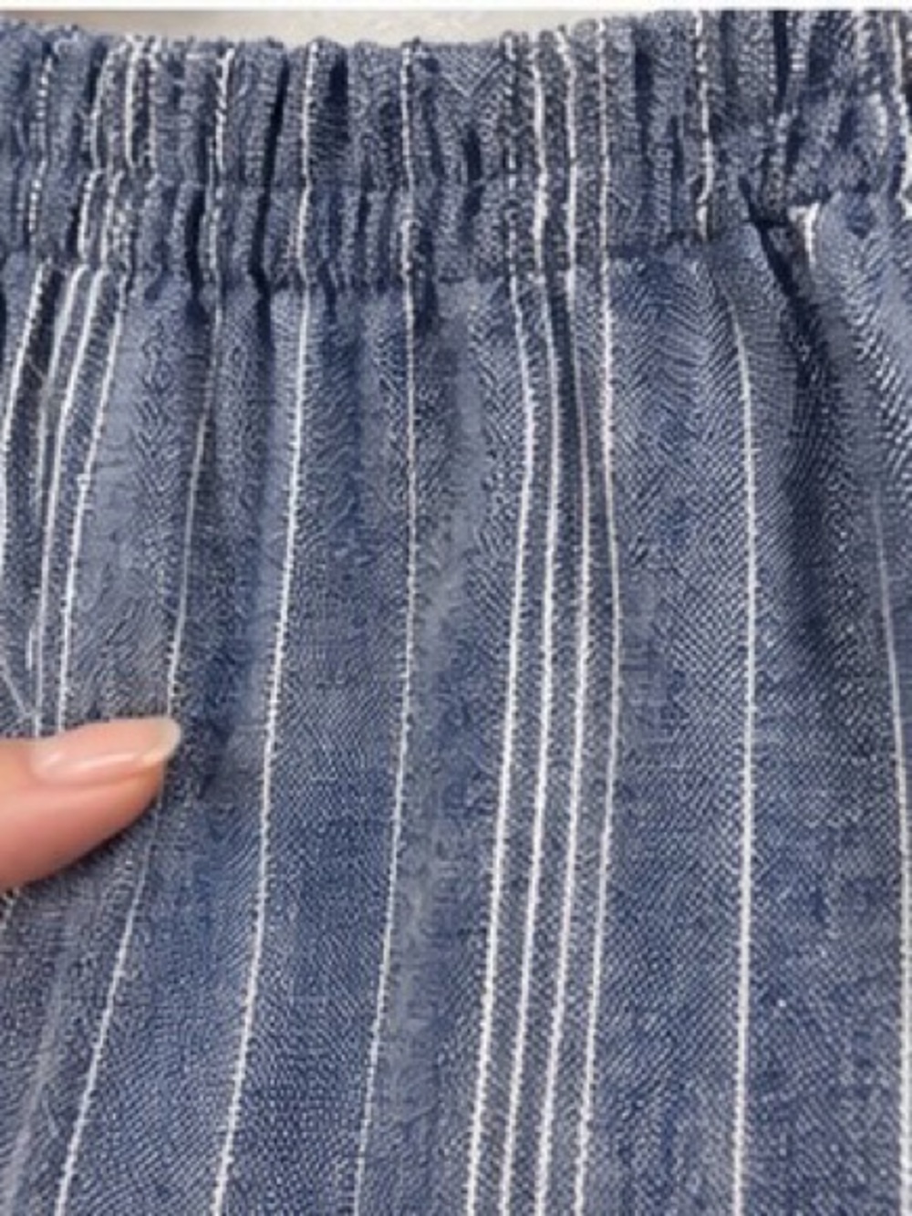 And Now This Blue Stripe Linen Blend Vest & Wide Leg Pants Set - Picture 6 of 13